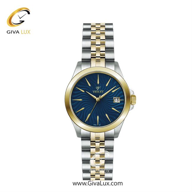 ساعت مچی اورجینال زنانه ویولت VIOLET نقره ای-طلایی | طلایی-نقره ای| سرمه ای| کد رفرنس 0592/2 سایز کوچک